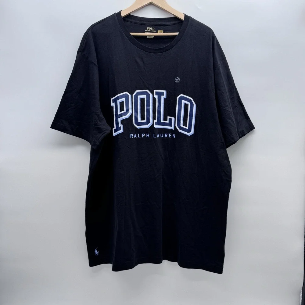Polo Ralph Lauren Print Shop Black Mens 2XLT  Graphic Logo,Big & Tall, Cotton